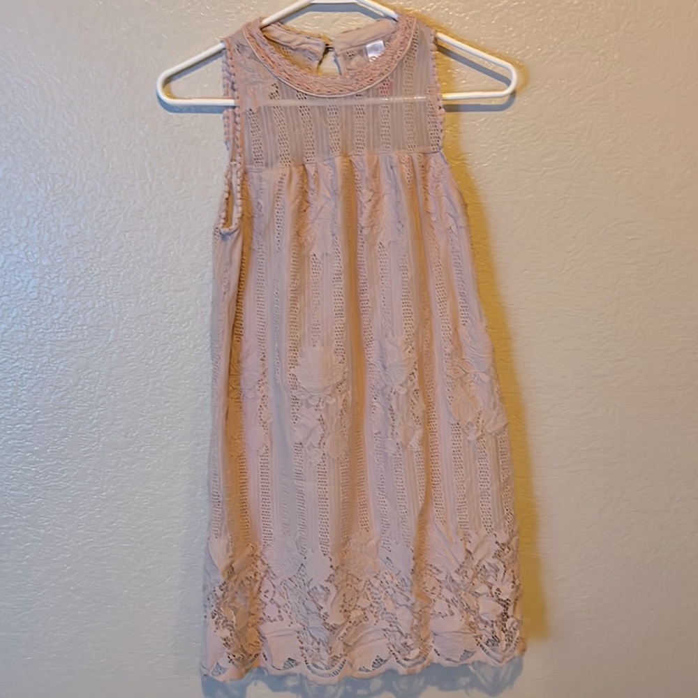 Kids pink lace dress